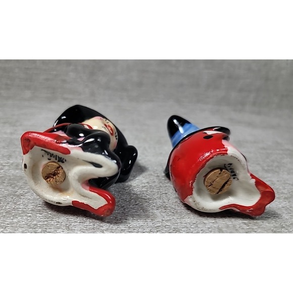 Lady Bug Witches Salt & Pepper Shakers Cork Stopper Made in Japan MCM RARE - Picture 5 of 7